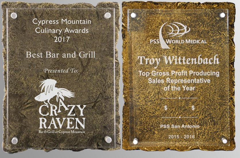 Rock sculpture plaque